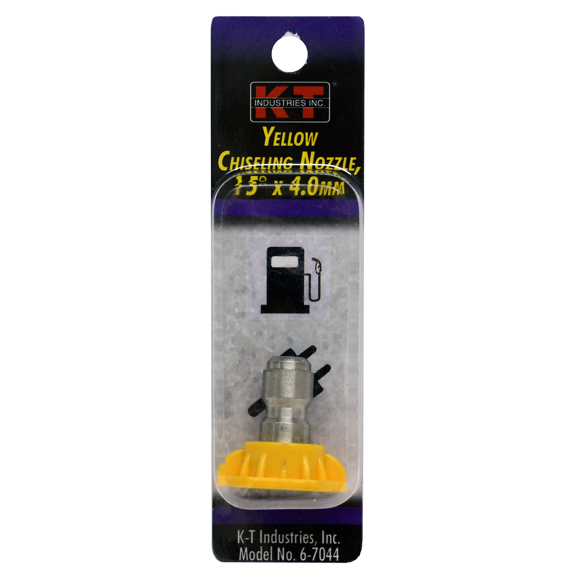 K-T Industries Chiseling Nozzle — 15Â°, 4.0mm, 4000 PSI, Model# 6-7044